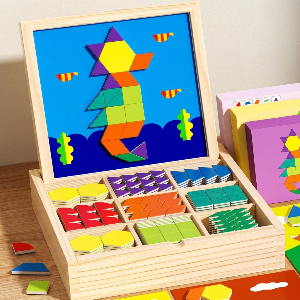 Wooden Stacking Tower Kids Educational Blocks